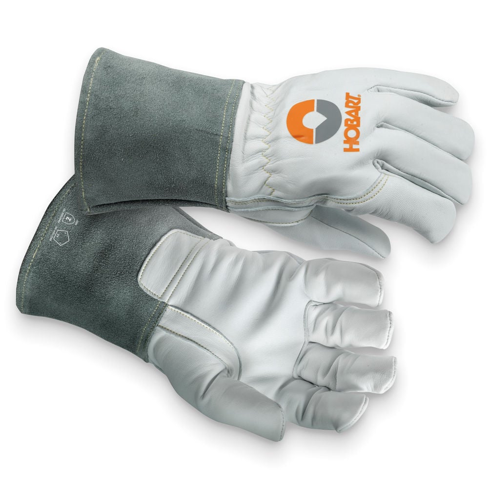 Hobart MIG Welding Gloves, Gray, XL, large image number 1