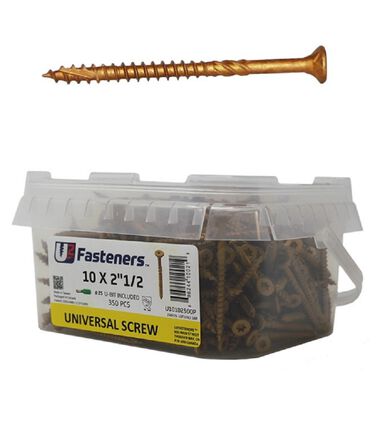 U2 Fasteners Universal Screw, 9 Inch x 2-1/2 Inch, 435ct