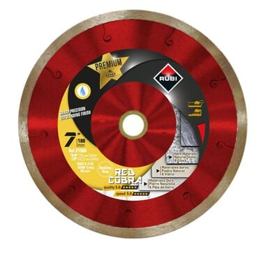 Rubi Tools Premium Red Cobra Wet 7 In. Diamond Blade (7/8in and 5/8in Arbor)