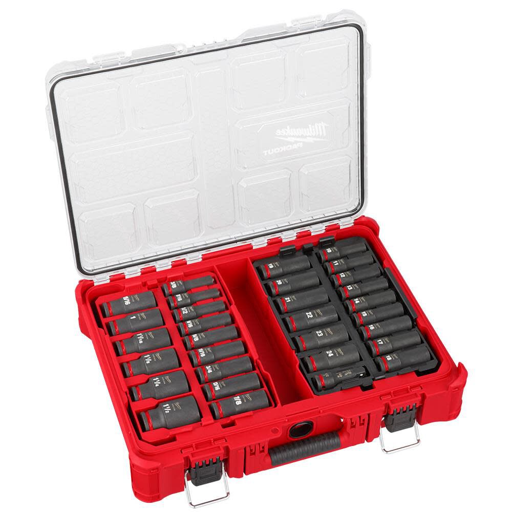 Milwaukee Promotional SHOCKWAVE Impact Duty Socket 1/2 Dr 31PC SAE/MM PACKOUT Set, large image number 1