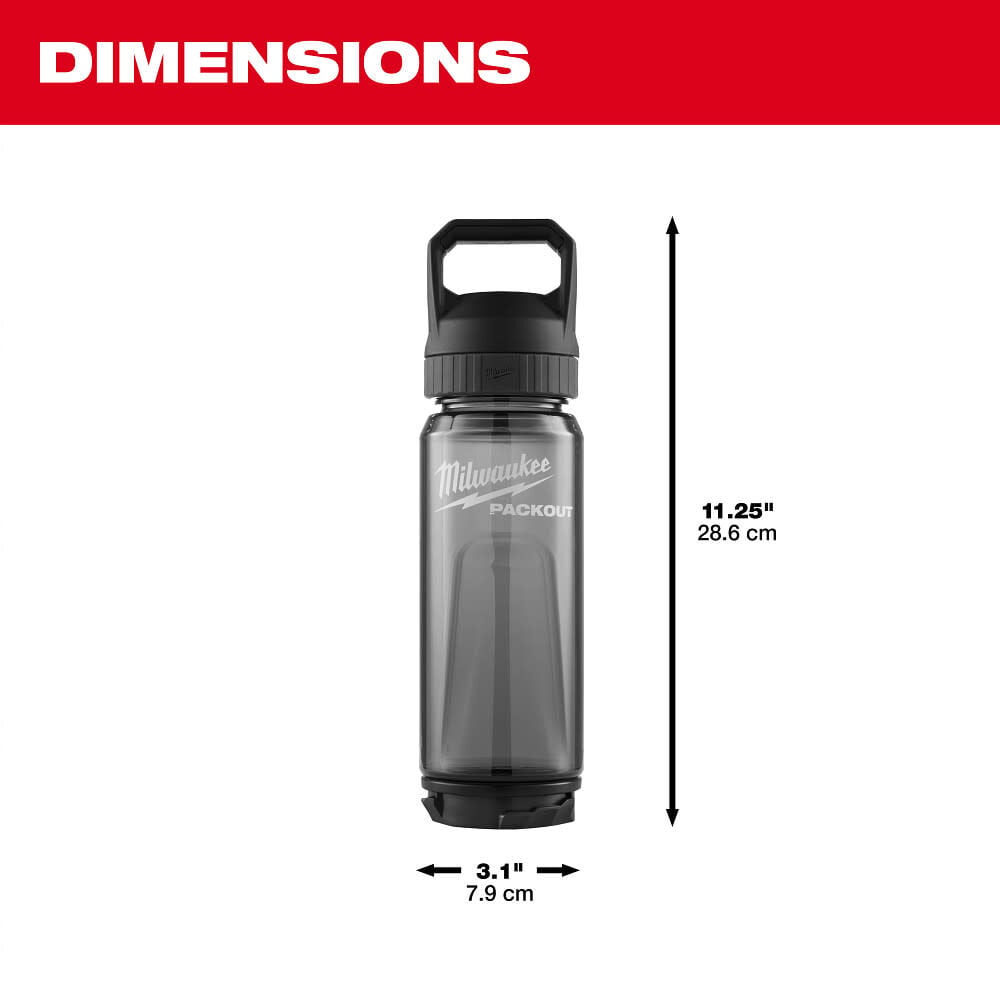 Milwaukee PACKOUT 25oz Bottle with Chug Lid, large image number 3