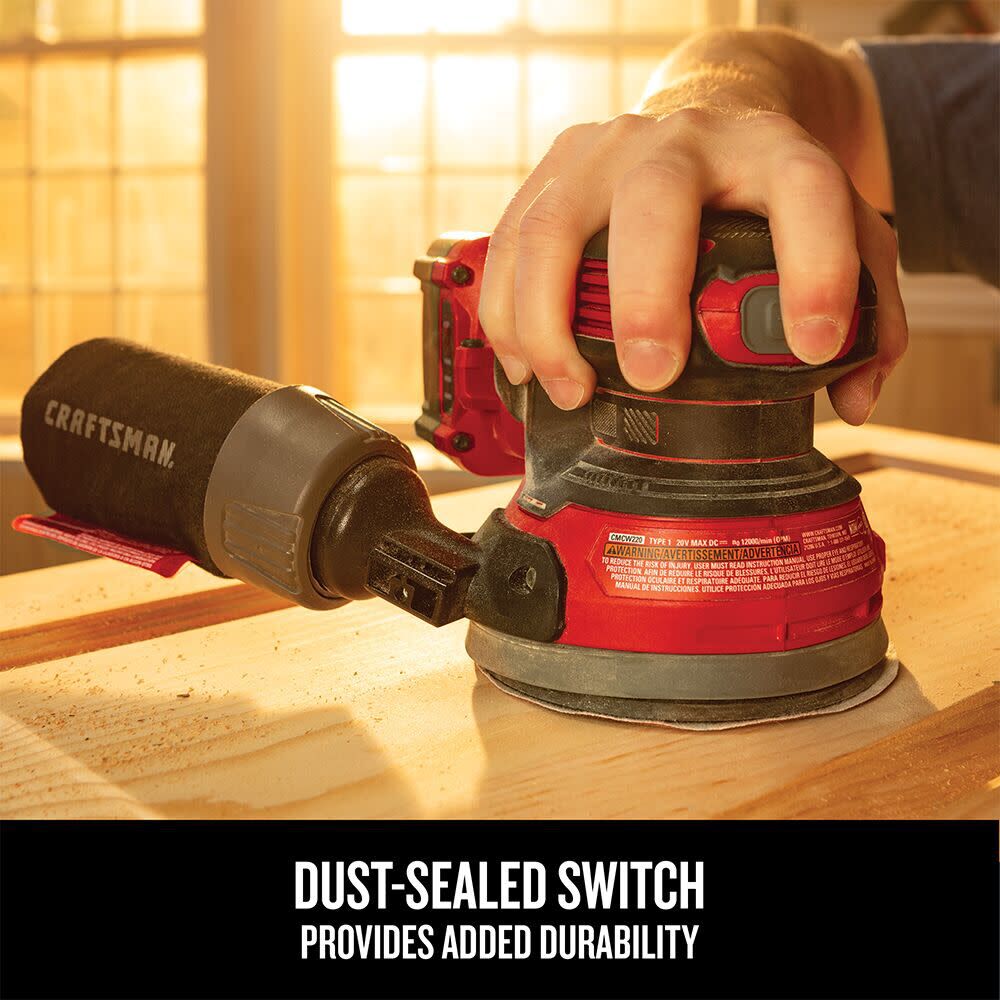 CRAFTSMAN V20* Cordless Random Orbit Sander (Bare Tool), large image number 5