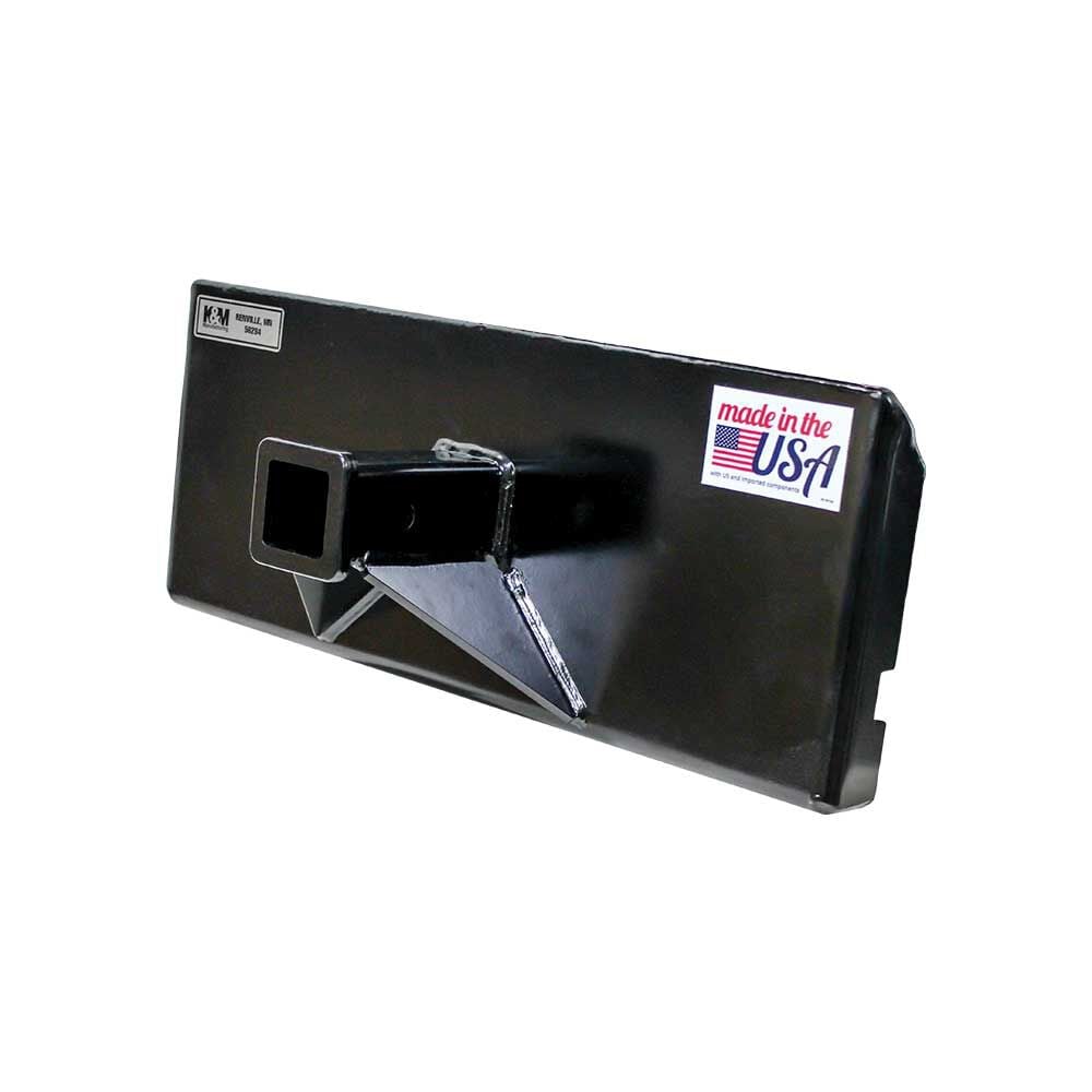 GreyWolf Attachments 2 Inch Receiver Hitch Plate Attachment for Mini Skid Steer, large image number 1