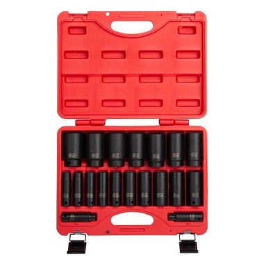 Sunex 1/2 In. Drive SAE Deep Impact Socket Set 19 pc., large image number 1