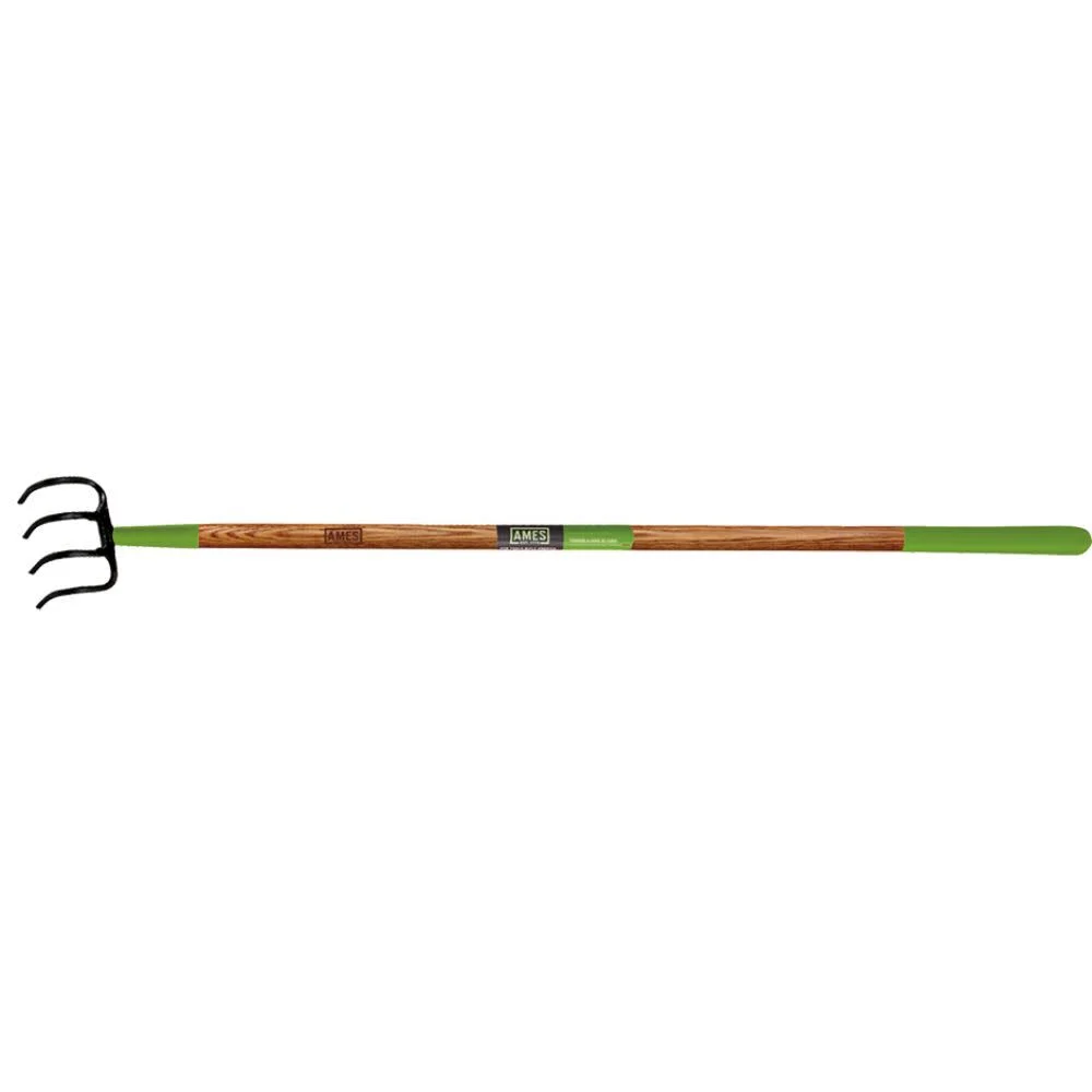 Ames 57 1/2 Inch 4-Tine Forged Cultivator with Hardwood Handle – 2853600