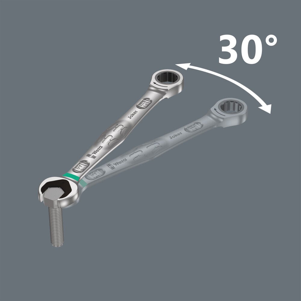 Wera Tools 6000 Joker 8 Imperial 1 Combination Ratchet Wrench Set, large image number 8