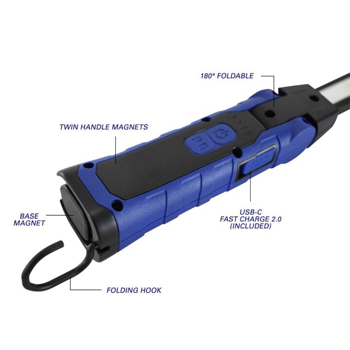 Astro Pneumatic Tools 500x2 Lumens Wirelessly Folding Double-Sided LED Slim Light, large image number 2