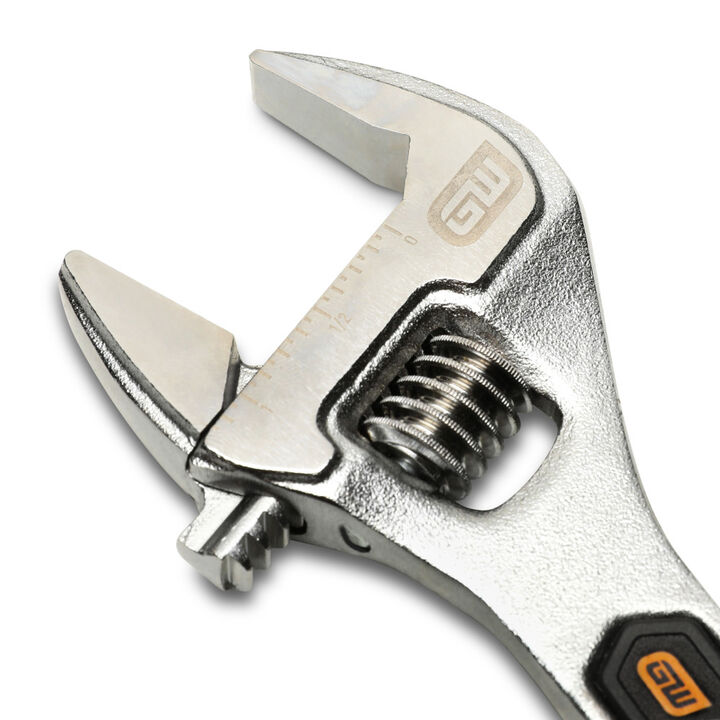 GEARWRENCH 8 Inch Chrome Plated Adjustable Wrench, large image number 2