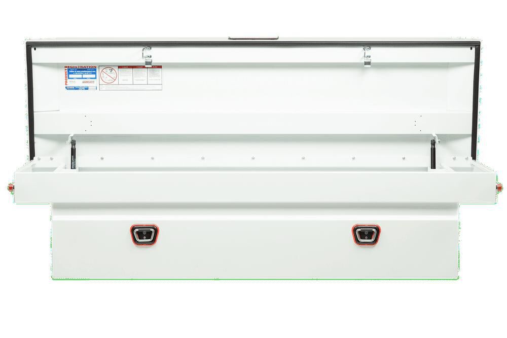 Weather Guard Saddle Truck Tool Box Steel Standard White, large image number 2