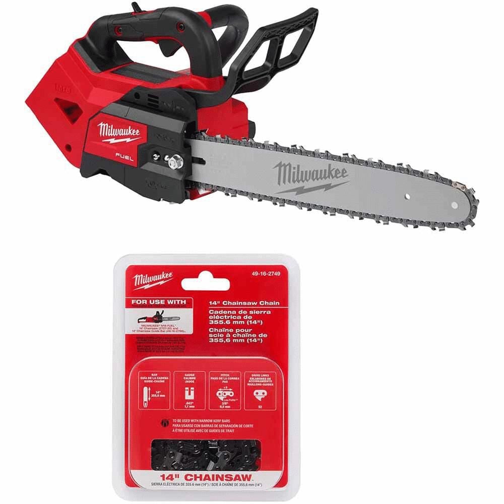 Milwaukee M18 Fuel 14 Inch Chainsaw-Bare 0.043 Inch Gauge Saw Chain Bundle - MIL000011324