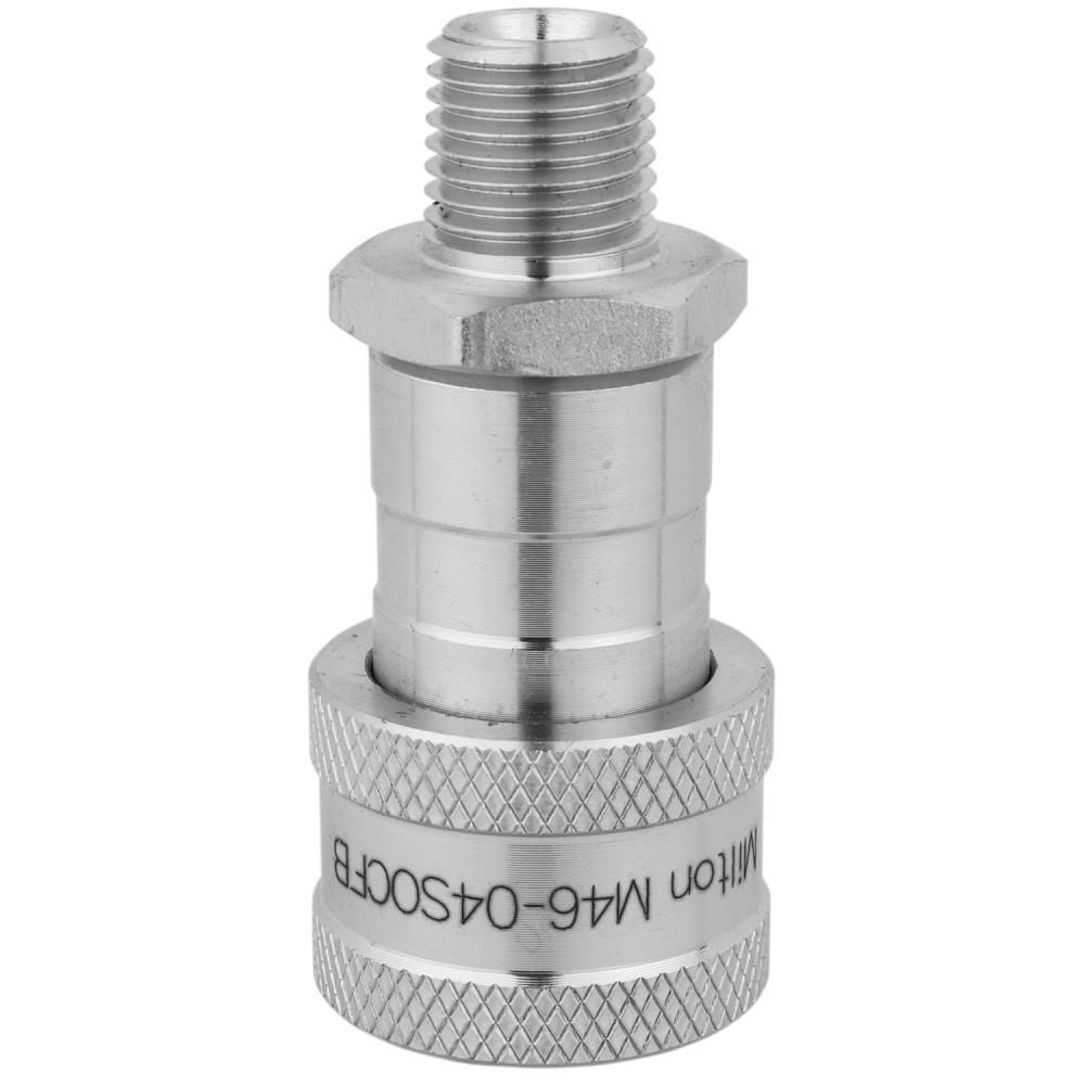 Milton 1/4in NPTF Hydraulic Spin-On Coupler Female Half - M46-04SOCFB