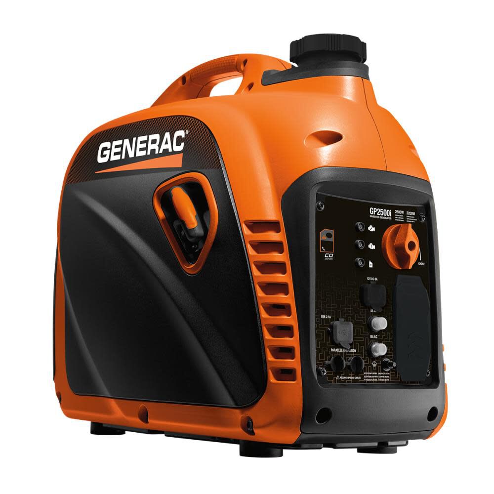 Generac 2,500 Watt Gas Powered 49-State Portable Inverter Generator With Generac 2,500 Watt Gas Powered 49-State Portable Inverter Generator With
