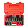 Tekton 1/2 Inch Deep 6 Point Impact Socket Set Case, 31 Piece (8-38 mm), small image number 1