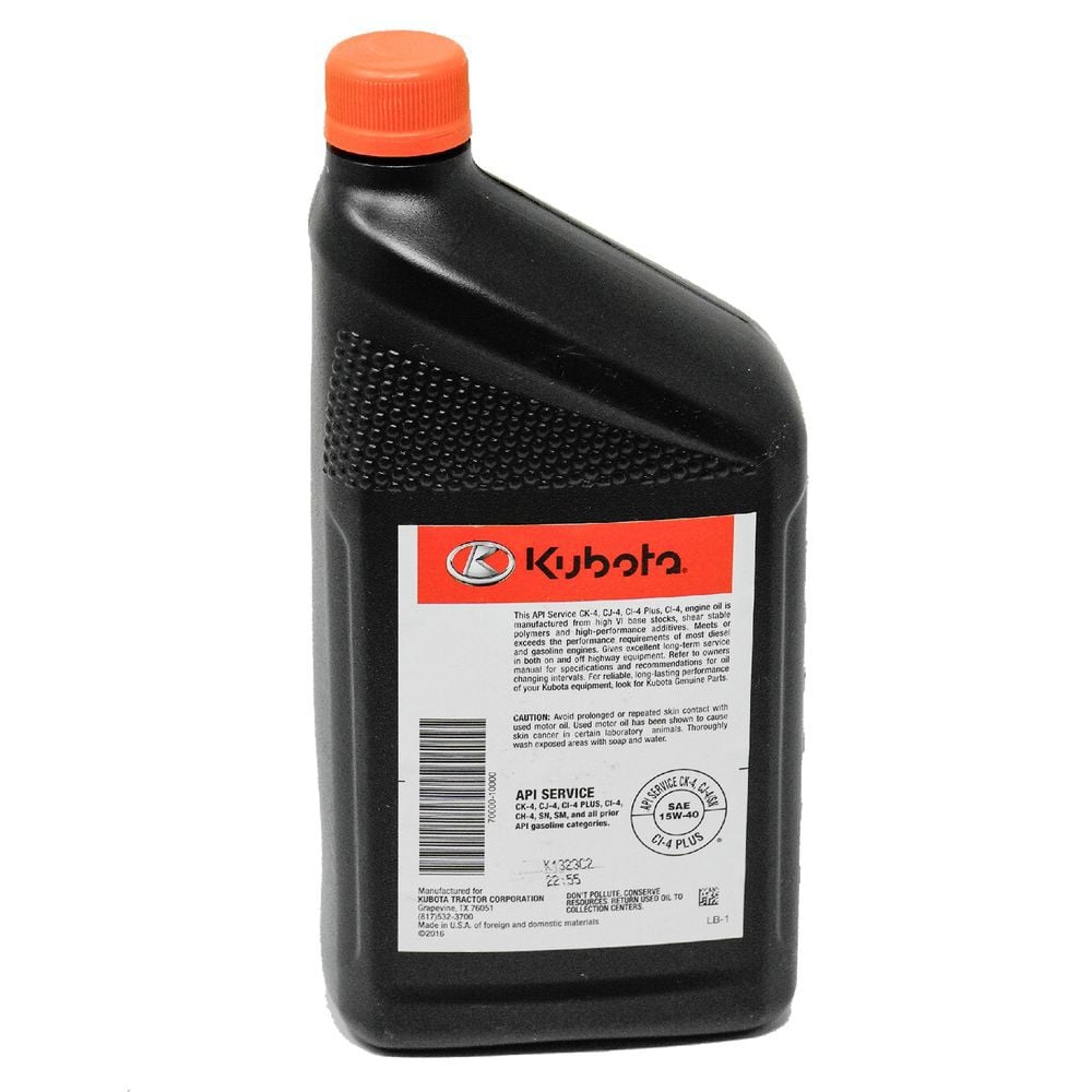 Kubota Parts 1 Qt 15W-40 Engine Oil, large image number 3