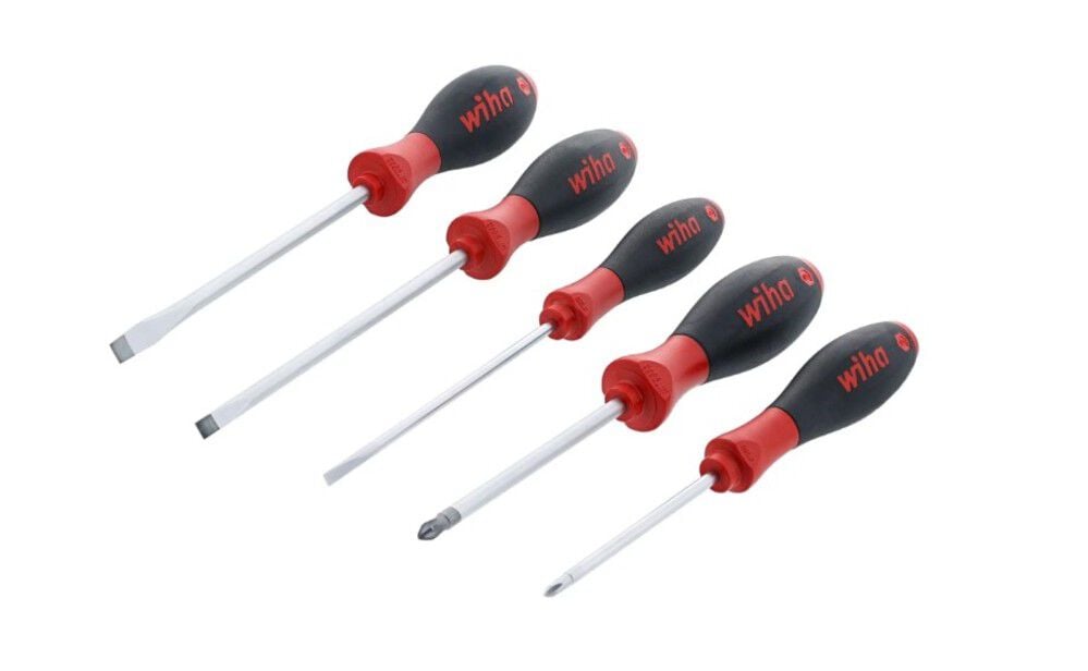 Wiha SoftFinish Slotted & Phillips Screwdriver Set 5 Pieces - 30273