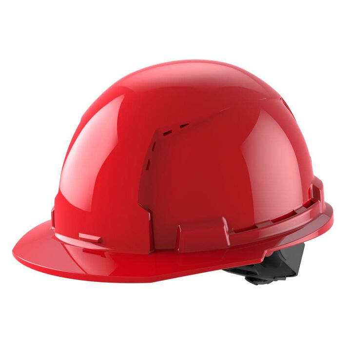 Milwaukee White Front Brim Vented Hard Hat with 4pt Ratcheting Suspension Type 1 Class C, swatch