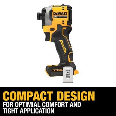 DEWALT ATOMIC Brushless Cordless 1/4in 3 Speed Impact Driver with POWERSTACK Compact Battery, large image number 6