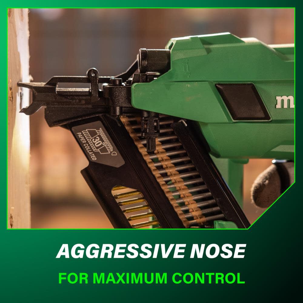 Metabo HPT 18V MultiVolt Cordless 30 Degree 3-1/2 Inch Paper Tape Framing Nailer Kit & 18 Inch Extended Magazine, large image number 10