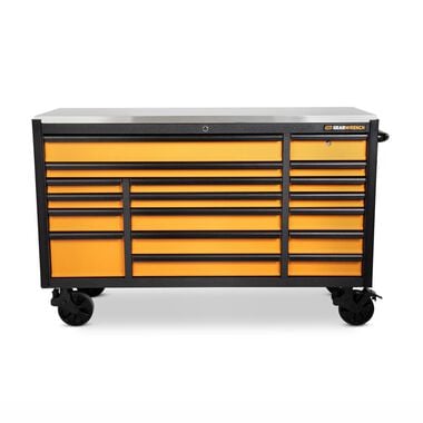GEARWRENCH 72" 18 Drawer Rolling Tool Cabinet with Stainless Steel Worktop with Black Drawer Pull, large image number 0