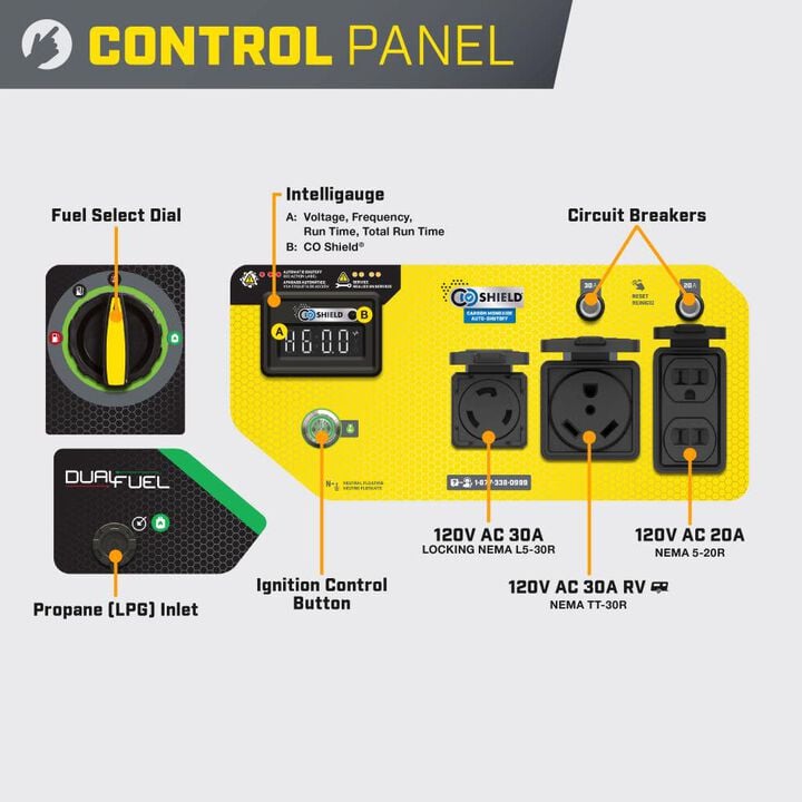 Champion Power Equipment 4375-Watt Wireless Start Dual Fuel 49 State RV Ready Portable Generator, large image number 3
