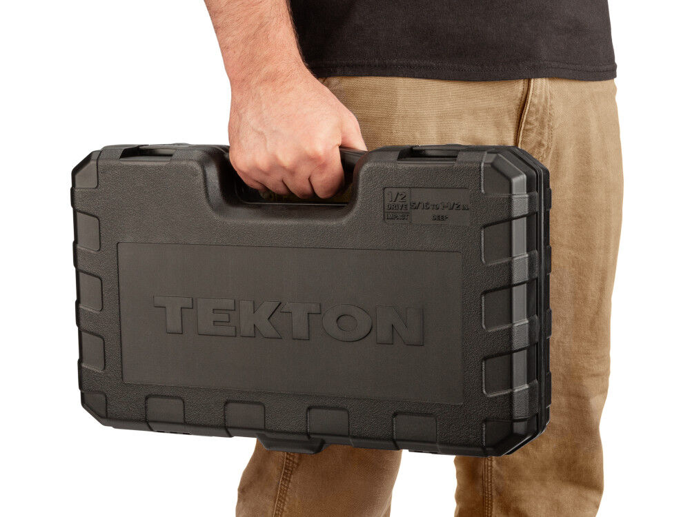 Tekton 1/2 Inch Deep 6 Point Impact Socket Set, (5/16 - 1-1/2 Inch), large image number 4