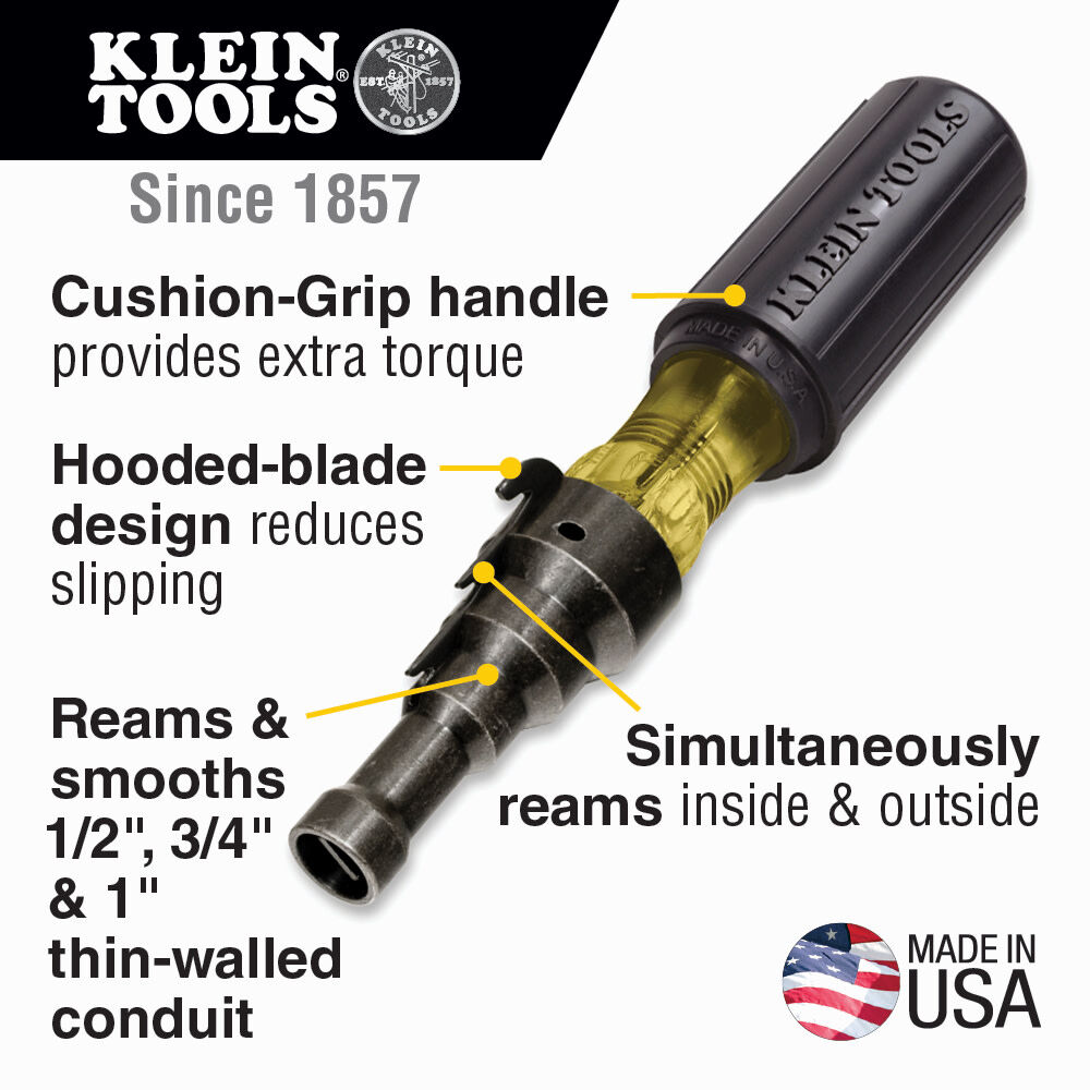 Klein Tools Screwdriver Conduit Fit and Ream, large image number 3