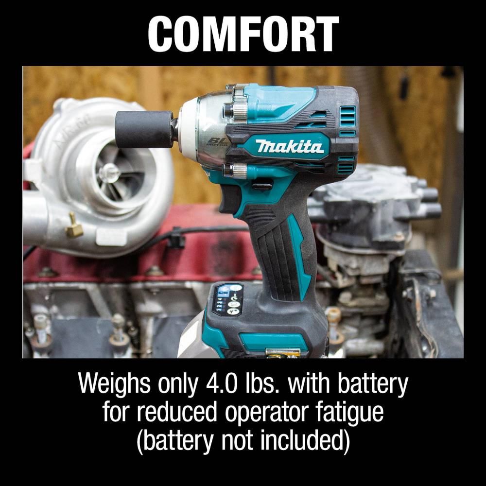 Makita Promotional 18V LXT Utility Impact Wrench with Detent Anvil Lithium Ion Brushless Cordless 4-Speed 1/2" Sq. Drive (Bare Tool), large image number 6