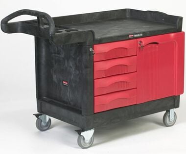 Rubbermaid Trade Master Cart with 4 Drawer & Small Cabinet, large image number 0
