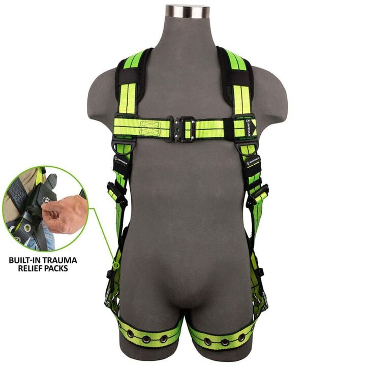 Safewaze PRO+ Full Body Harness: 1D, QC Chest, TB Legs, Trauma relief, large image number 0