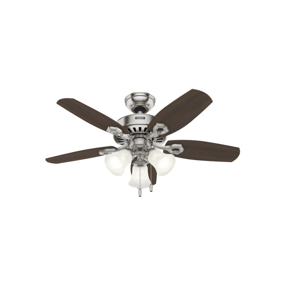 Hunter Fan Builder Ceiling Fan 42In Brushed Nickel Brazilian Cherry