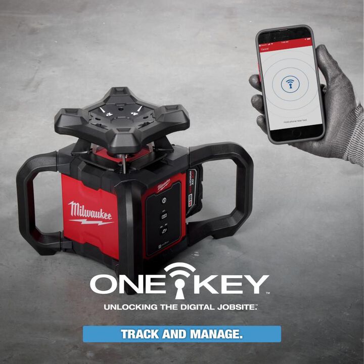 Milwaukee M18 Red Exterior Rotary Laser Level Kit with Receiver, Tripod, & Grade Rod, large image number 11