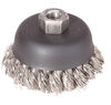 Bosch 6 Inch Wheel Diameter 5/8-11 Arbor Carbon Steel Knotted Wire Cup Brush, small image number 1