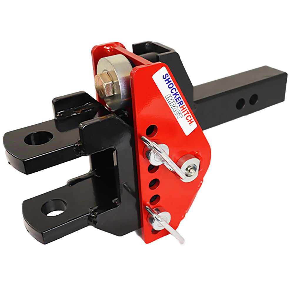 Shocker Hitch Impact 14K 2 Inch Cushion Hitch & Clevis Pin Mount with 1-1/2 Inch Holes, large image number 1