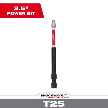Milwaukee SHOCKWAVE 3-1/2 in. Impact Torx T25 Power Bit