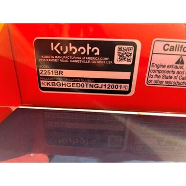 Kubota Z251BR-54 25HP Gasoline Zero Turn Mower - Used 2023, large image number 6