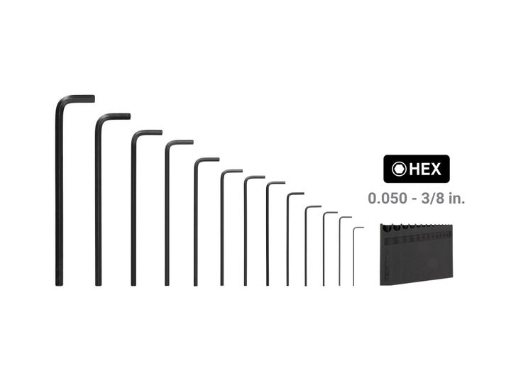 Tekton Flat End Hex L-Key Set with Holder, 13-Piece (0.050-3/8 Inch), large image number 3