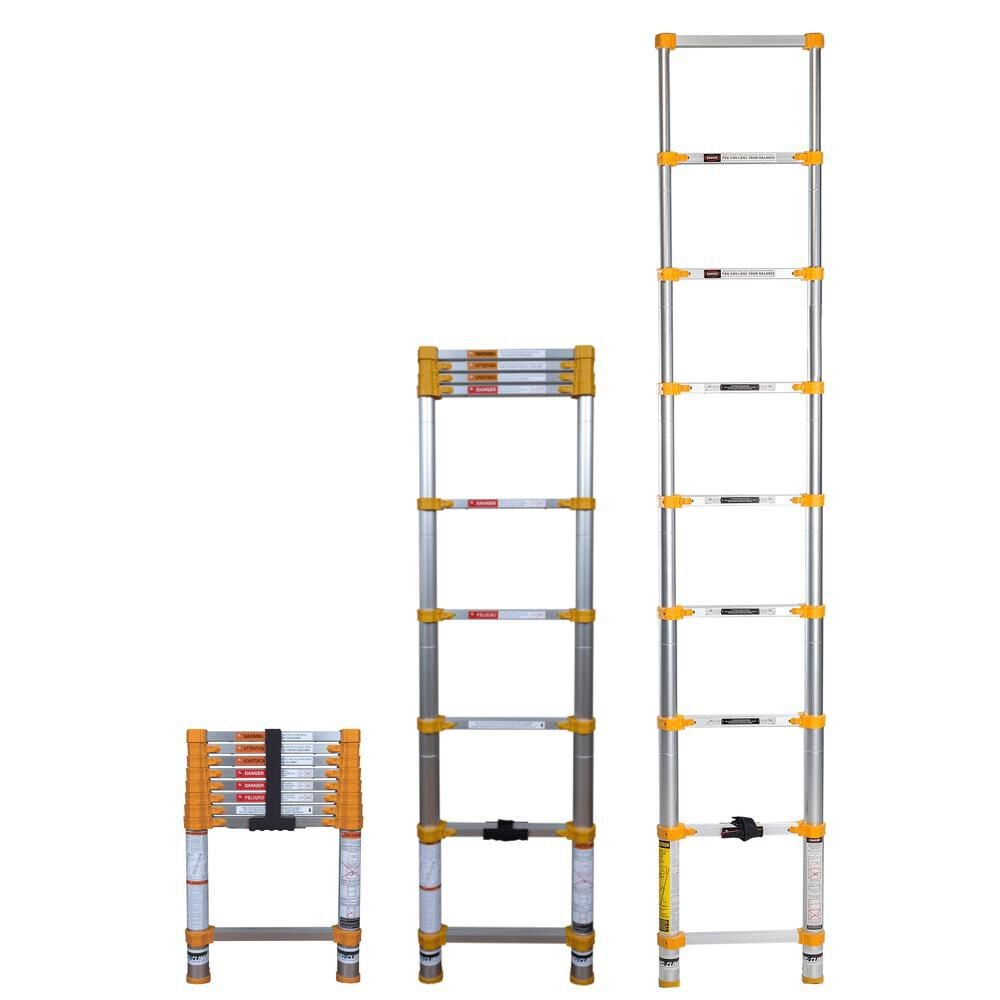 Core Distribution Xtend+Climb 8.5' Aluminum Telescoping Extension Ladder, 12.5' Reach Height, 250-lb. Load Capacity, ANSI Type 1 Duty Rating | Camping World