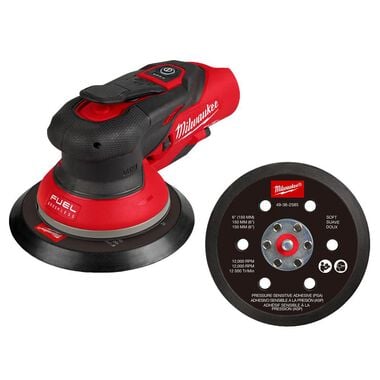 Milwaukee M12 FUEL 6 Inch Random Orbital Sander, 3/32 Inch (Bare Tool)