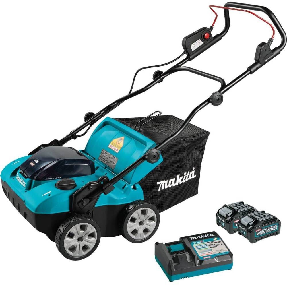 Makita 40V max XGT 15 Inch Dethatcher/Scarifier Brushless Cordless Kit (4Ah), large image number 1