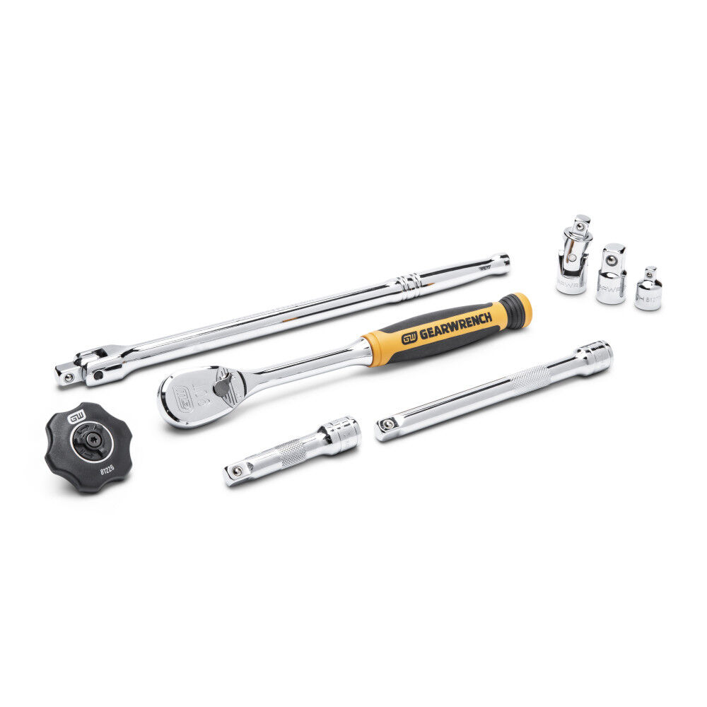 GEARWRENCH 3/8 Inch Drive 90-Tooth 6-Point Standard and Deep SAE/Metric Mechanics Tool Set 58 Piece, large image number 5