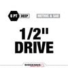 Milwaukee SHOCKWAVE Impact Duty Socket 1/2 Drive SAE & Metric Lug Nut Wheel Set 11pc, small