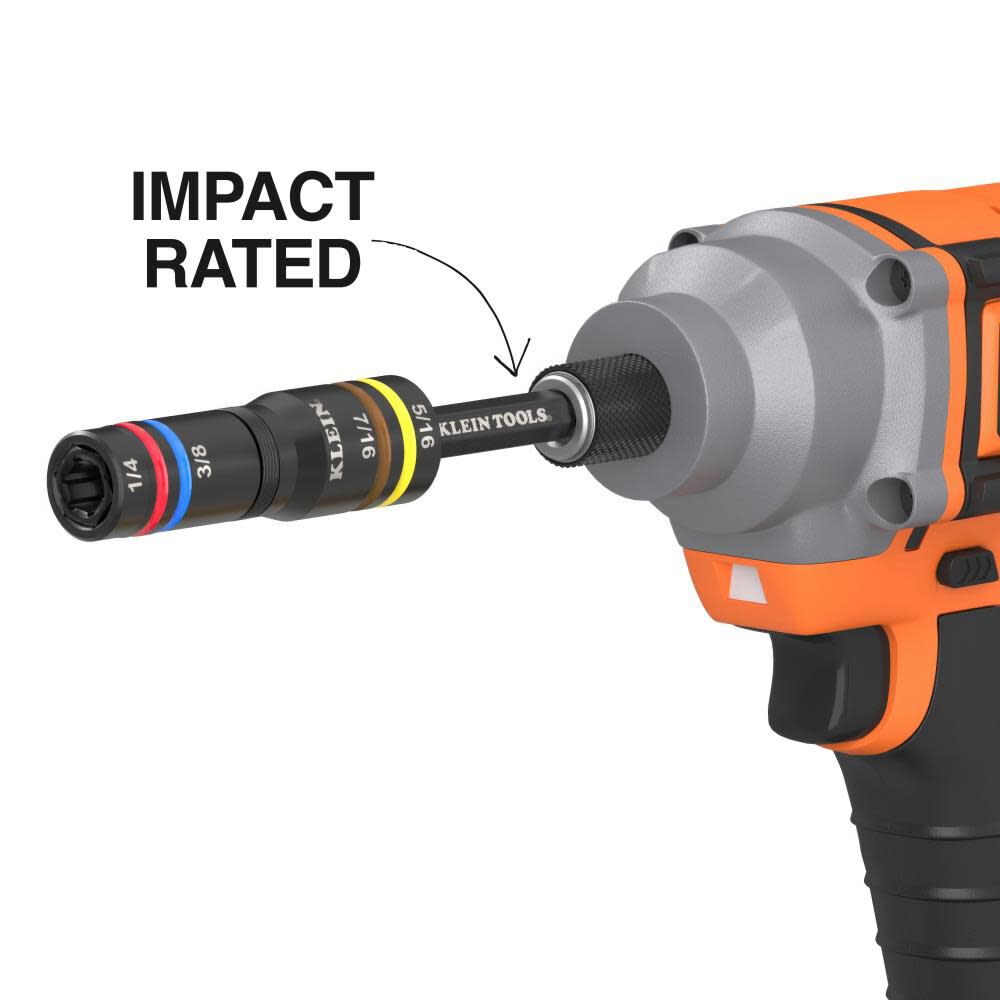 Klein Tools KNECT Quad-16 Heavy-Duty Impact Flip Sockets, SAE and Metric, 6-Pieces, large image number 6