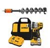 K-Drill 6 Inch Ice Auger & DEWALT 20V MAX XR Brushless Cordless 1/2 Inch Hammer Drill Kit, small image number 1
