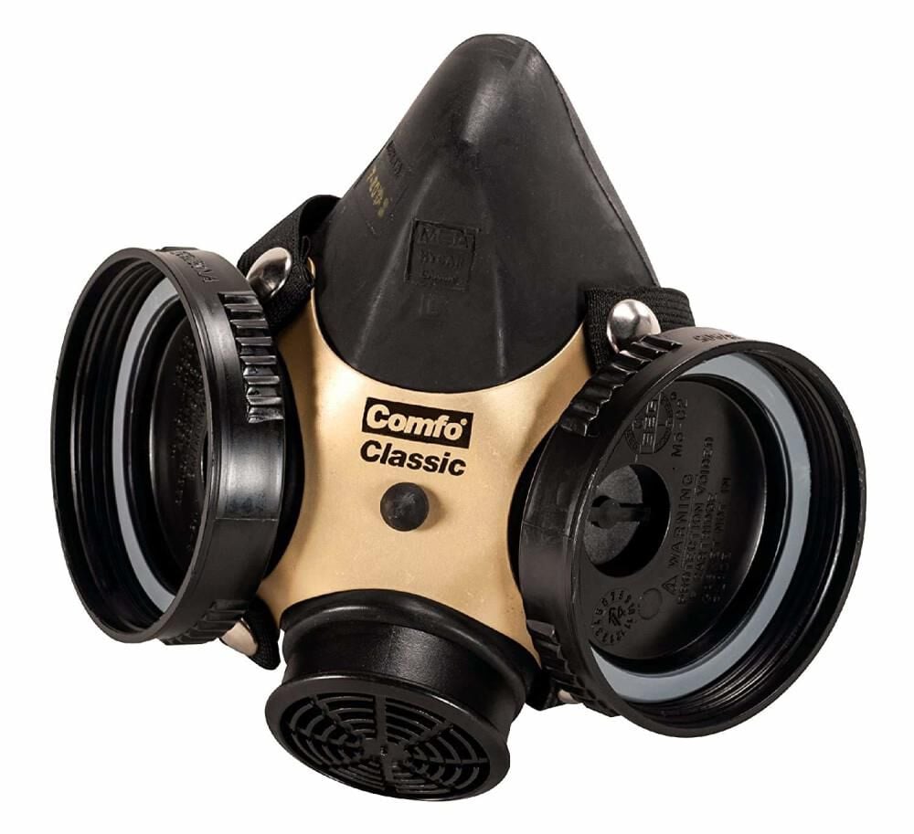 MSA Safety Works Comfo Classic SoftFeel Hycar Half-Mask Respirator, Black, Small, large image number 1