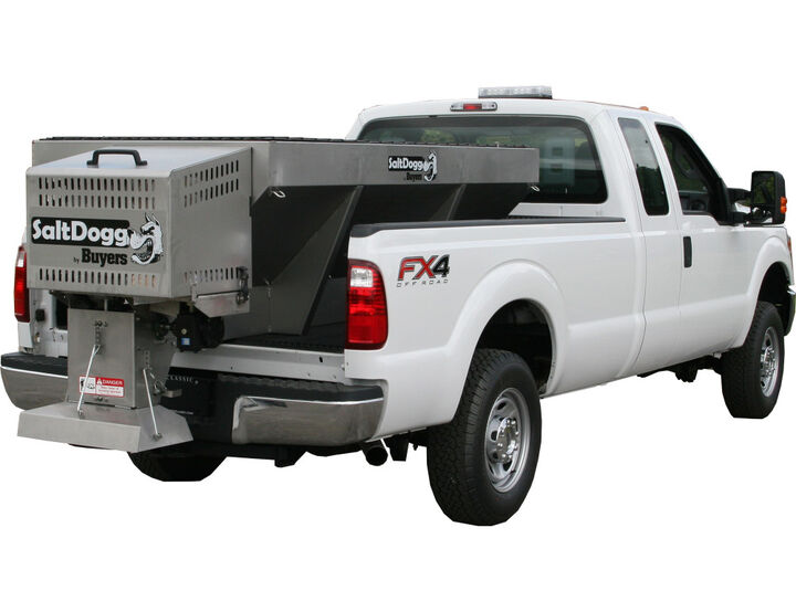 Buyers Products Company SaltDogg 8ft 2.0 Cubic Yard Gas Stainless Steel Hopper Spreader, large image number 0