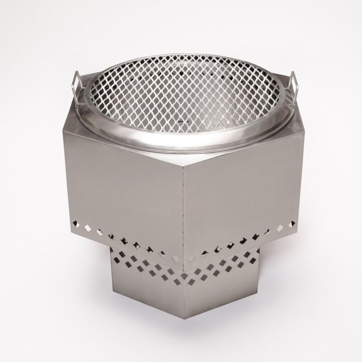 Dragonfire Wood/Pellet Firepit 22 Inch Stainless Steel with Grate & Carry Cover, large image number 1