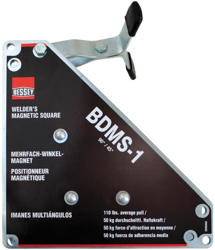 Bessey Large Welder's Magnetic Set-Up Square 90 and 45 Degree Angles