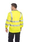 Portwest Yellow Hi-Vis Long Sleeved Polo Shirt - Large, small image number 3