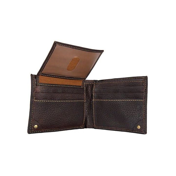 Carhartt Dark Brown Pebble Leather Passcase Wallet, large image number 3