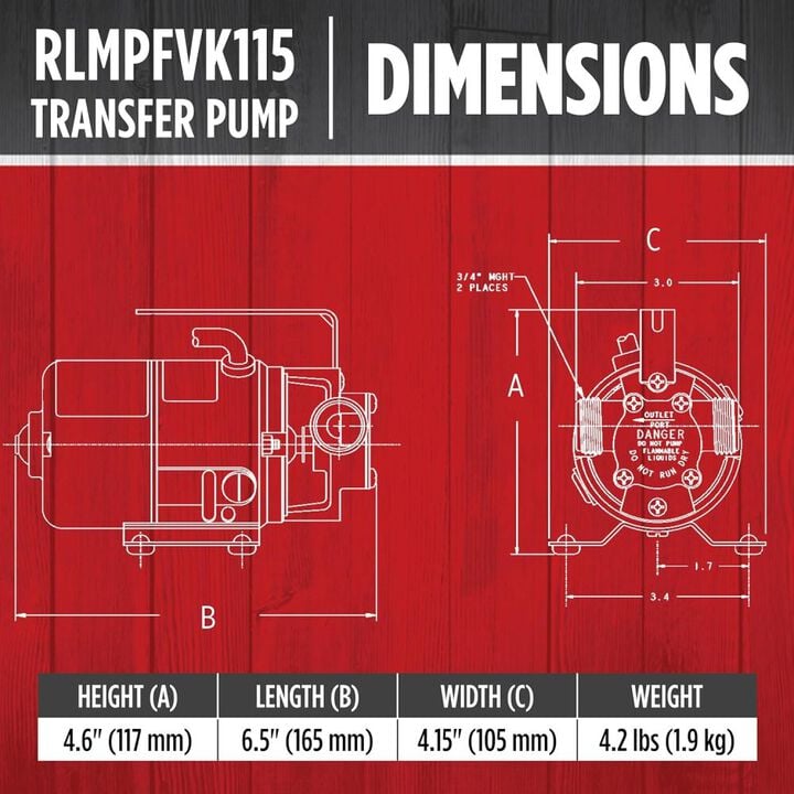 Red Lion 1/12HP 270 GPH Multi-Purpose Transfer Pump with Accessory Kit, large image number 2